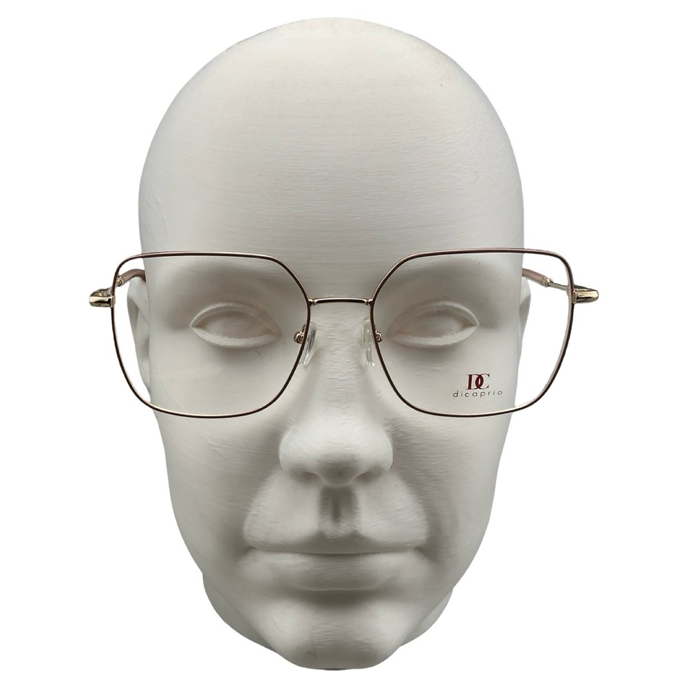 Dicaprio Capri DG244 Pink Gold Eyeglasses 56-17-145 Square Geometric Frames